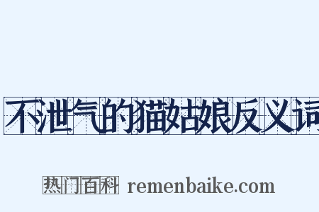 不泄气的猫姑娘反义词是什么意思的图片
